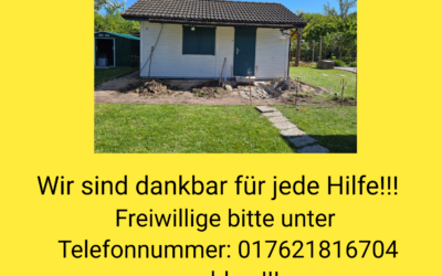 Baumaßnahmen in der Vereinsparzelle